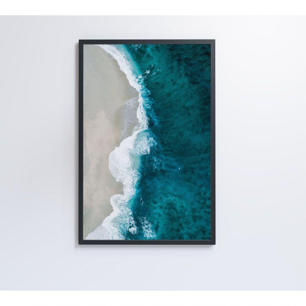 Quadro Mar Azul 60x90 Cm Vidro Impresso - 8