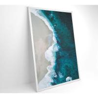Quadro Mar Azul 60x90 Cm Vidro Impresso - 5