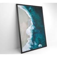 Quadro Mar Azul 60x90 Cm Vidro Impresso - 7