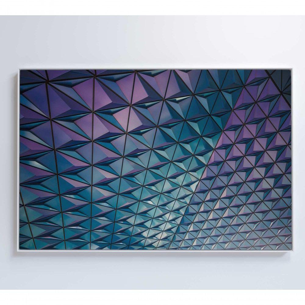 Quadro Arquitetura Triângulos 120x80 Cm Tecido Canvas - 1