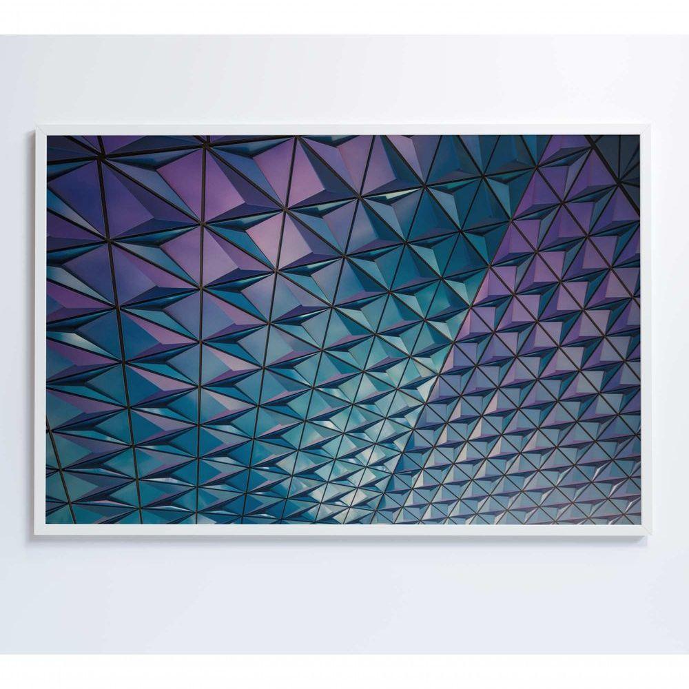 Quadro Arquitetura Triângulos 120x80 Cm Tecido Canvas - 4