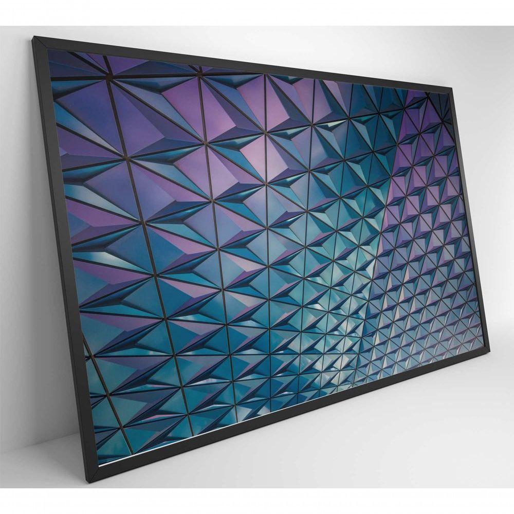 Quadro Arquitetura Triângulos 120x80 Cm Tecido Canvas - 7