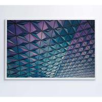 Quadro Arquitetura Triângulos 120x80 Cm Tecido Canvas