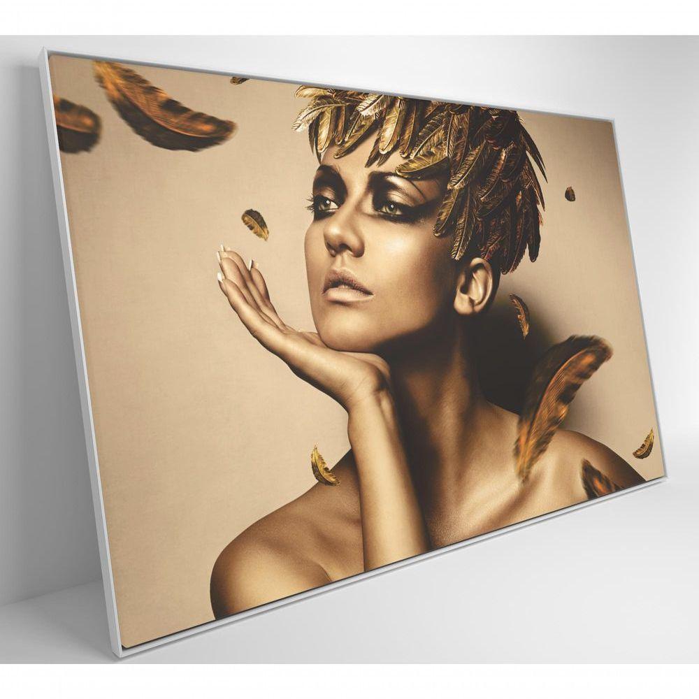 Quadro Mulher Coroa De Louros 120x80 Cm Tecido Canvas - 8