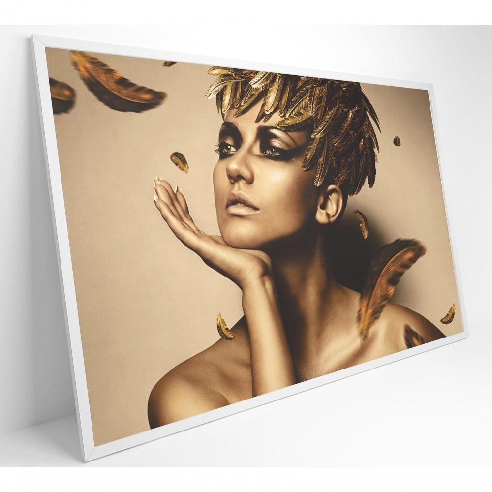 Quadro Mulher Coroa De Louros 120x80 Cm Tecido Canvas - 9