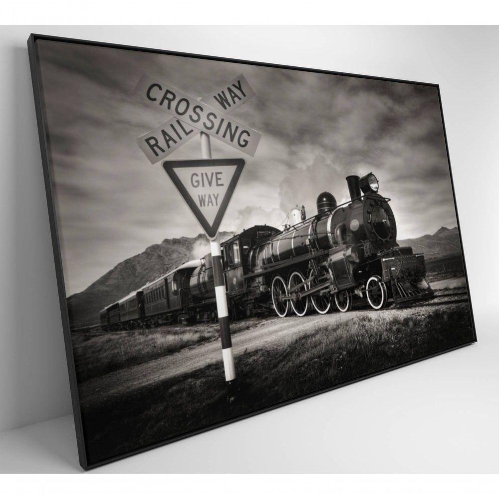 Quadro Trem A Vapor 90x60 Cm Tecido Canvas - 4