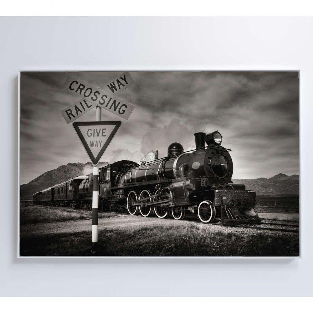 Quadro Trem A Vapor 90x60 Cm Tecido Canvas - 6