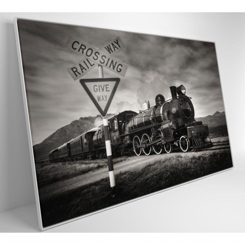 Quadro Trem A Vapor 90x60 Cm Tecido Canvas - 7