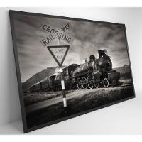 Quadro Trem A Vapor 90x60 Cm Tecido Canvas - 5