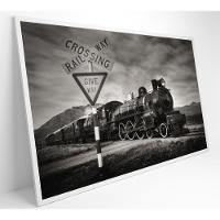 Quadro Trem A Vapor 90x60 Cm Tecido Canvas - 8