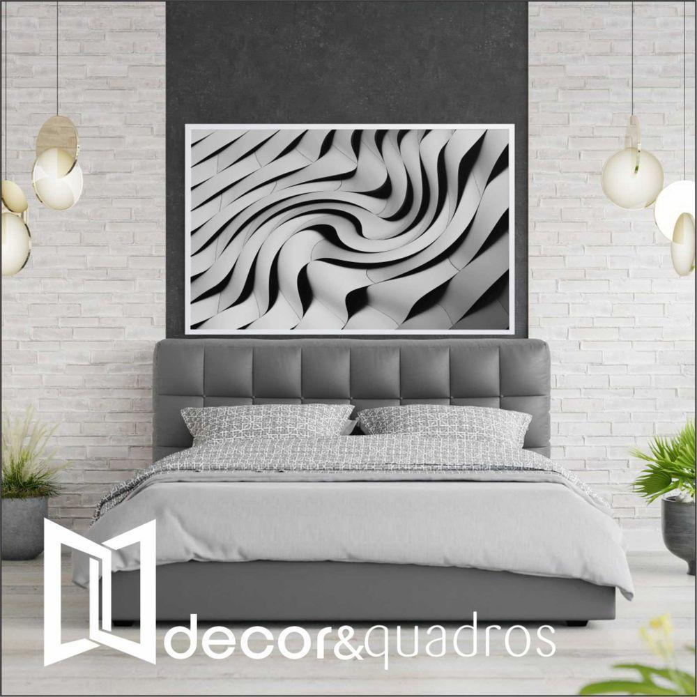 Quadro Arquitetura Ondulações 60x40 Cm Tecido Canvas - 1