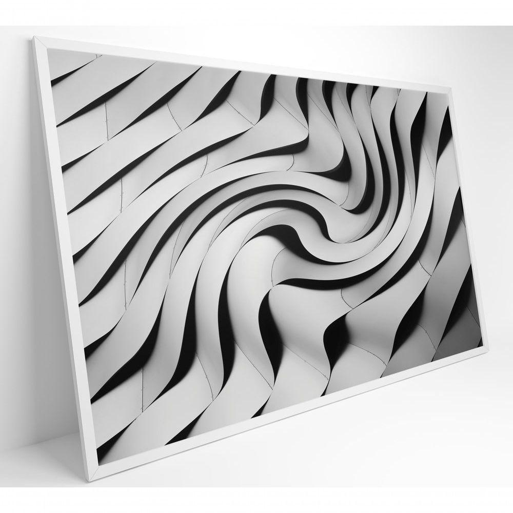 Quadro Arquitetura Ondulações 60x40 Cm Tecido Canvas - 8