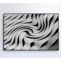 Quadro Arquitetura Ondulações 60x40 Cm Tecido Canvas - 3