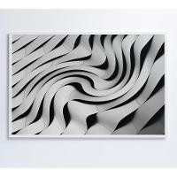 Quadro Arquitetura Ondulações 60x40 Cm Tecido Canvas - 9