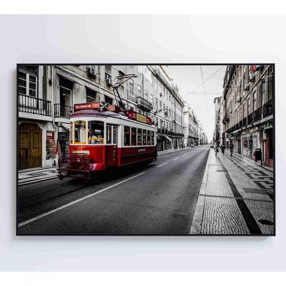 Quadro Bondinho 90x60 Cm Vidro Impresso - 1