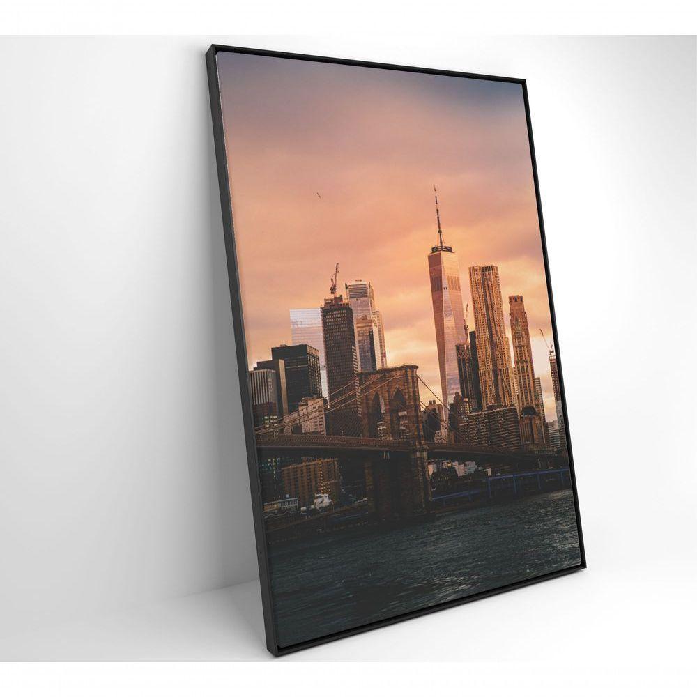 Quadro Nova York Pôr Do Sol 40x60 Cm Tecido Canvas - 8