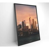 Quadro Nova York Pôr Do Sol 40x60 Cm Tecido Canvas