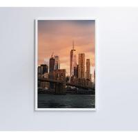 Quadro Nova York Pôr Do Sol 40x60 Cm Tecido Canvas - 7