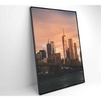 Quadro Nova York Pôr Do Sol 40x60 Cm Tecido Canvas - 8