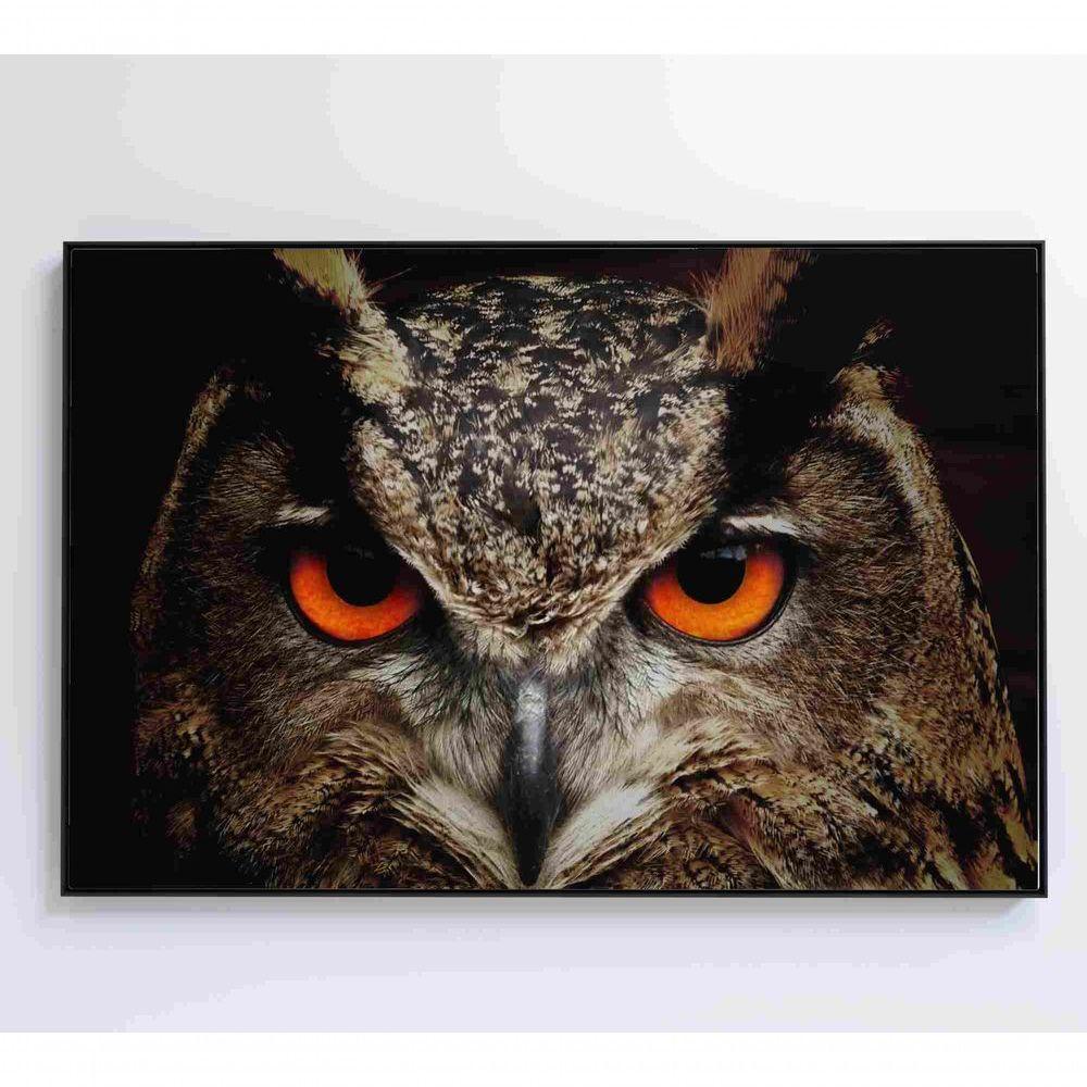Quadro Coruja 90x60 Cm Vidro Impresso - 2
