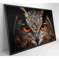 Quadro Coruja 90x60 Cm Vidro Impresso - 11