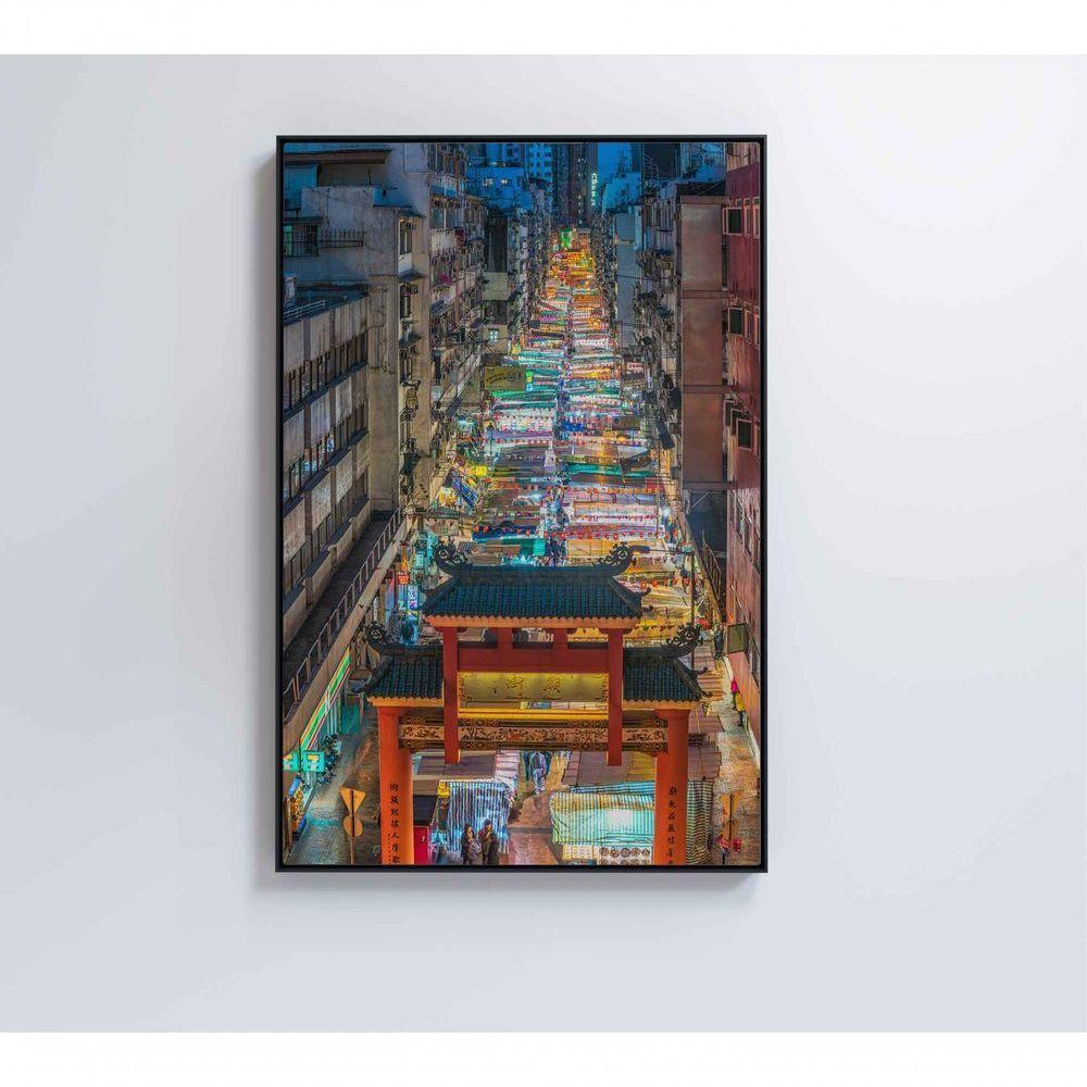 Quadro Mercado Noturno 80x120 Cm Tecido Canvas - 3