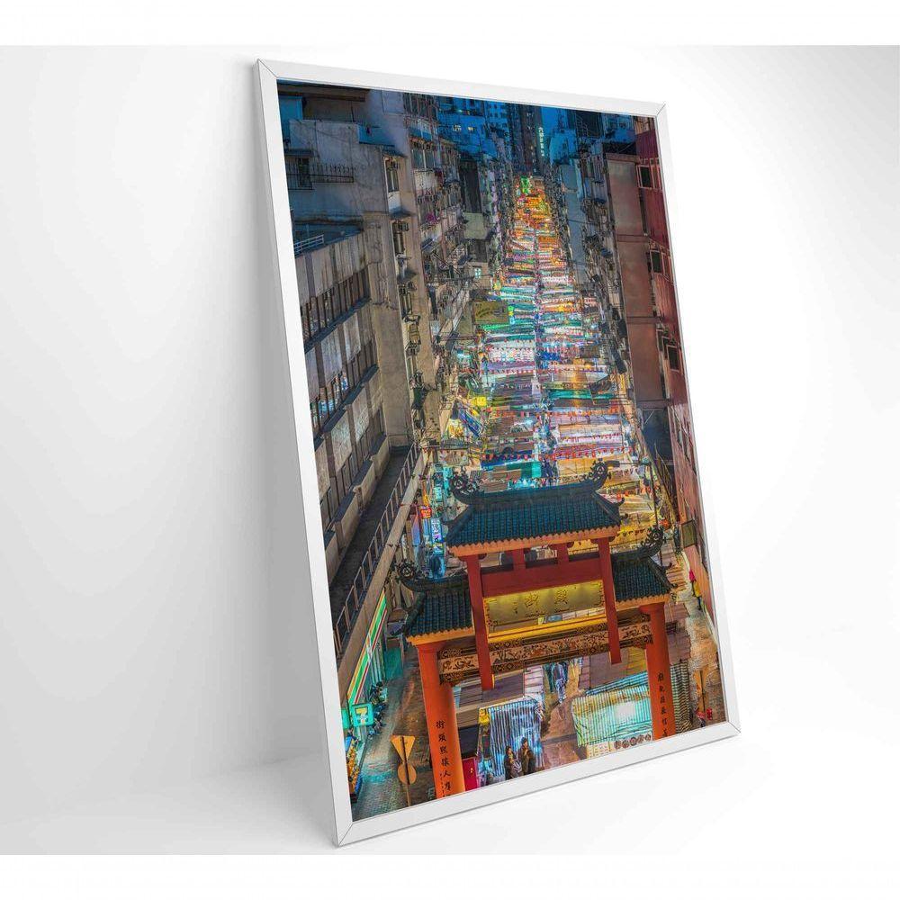 Quadro Mercado Noturno 80x120 Cm Tecido Canvas - 4