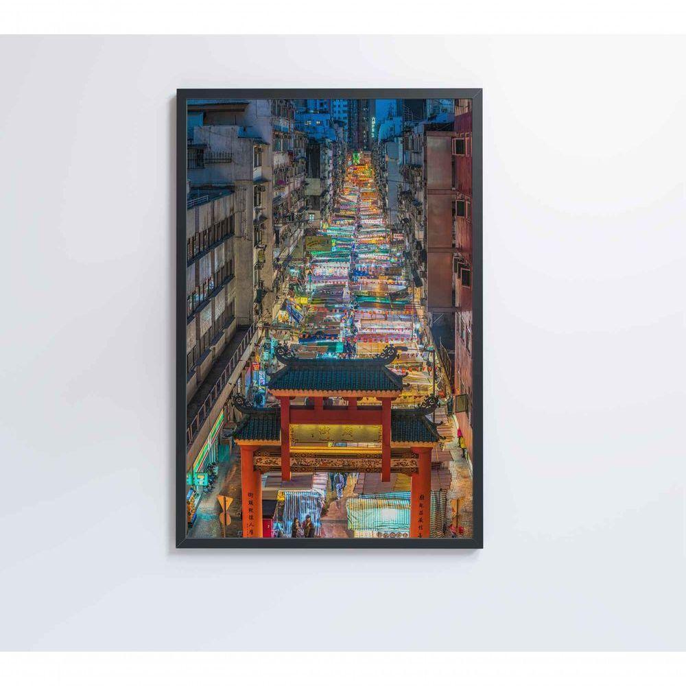 Quadro Mercado Noturno 80x120 Cm Tecido Canvas - 7