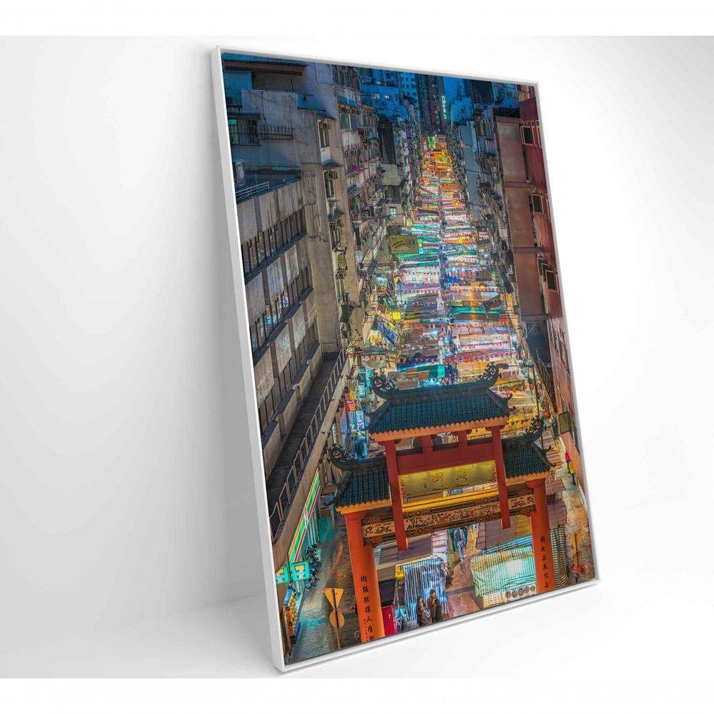 Quadro Mercado Noturno 80x120 Cm Tecido Canvas - 8