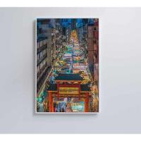 Quadro Mercado Noturno 80x120 Cm Tecido Canvas - 1