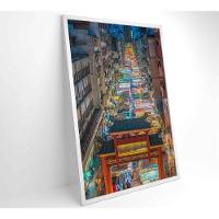 Quadro Mercado Noturno 80x120 Cm Tecido Canvas