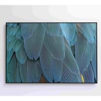 Quadro Penas Azuis 60x40 Cm Tecido Canvas - 2