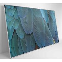 Quadro Penas Azuis 60x40 Cm Tecido Canvas - 7