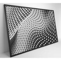 Quadro Arquitetura Ondas 90x60 Cm Vidro Impresso - 8