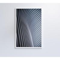 Quadro Arquitetura Curvatura 40x60 Cm Tecido Canvas