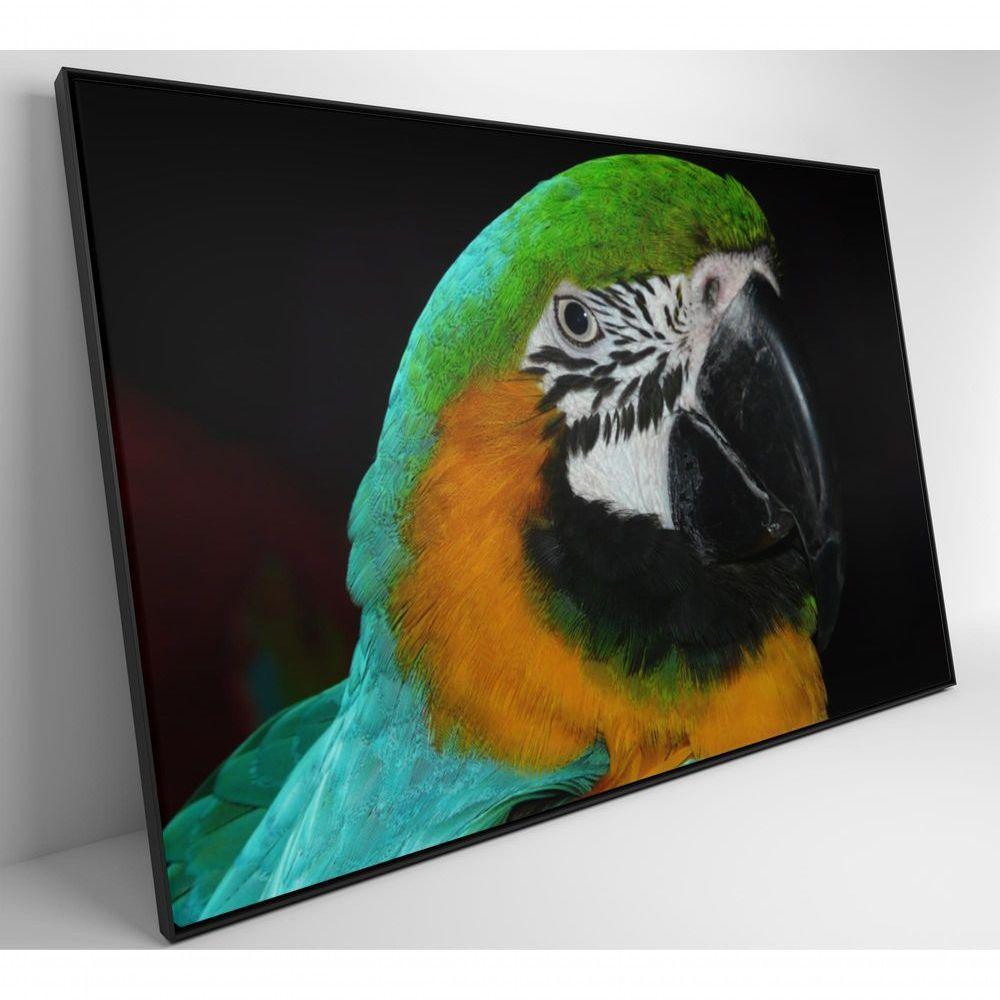 Quadro Arara Verde 60x40 Cm Tecido Canvas - 4