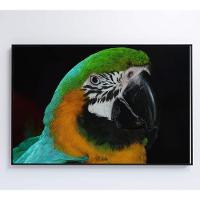 Quadro Arara Verde 60x40 Cm Tecido Canvas - 2