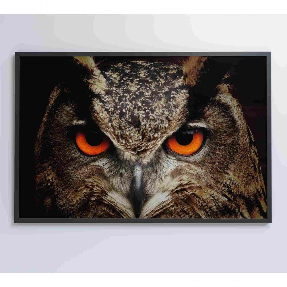 Quadro Coruja 120x80 Cm Vidro Impresso - 4