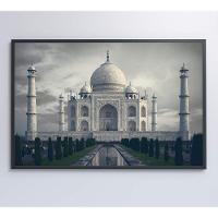 Quadro Taj Mahal 120x80 Cm Tecido Canvas