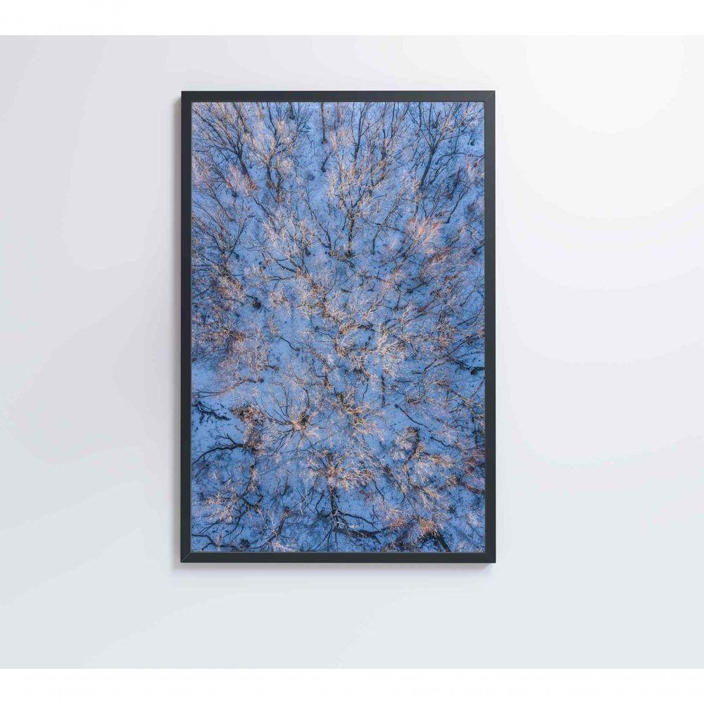 Quadro árvores Secas Neve 80x120 Cm Tecido Canvas - 7