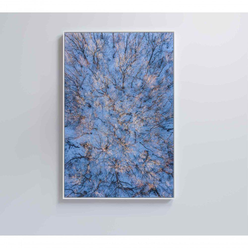 Quadro árvores Secas Neve 60x90 Cm Tecido Canvas - 1