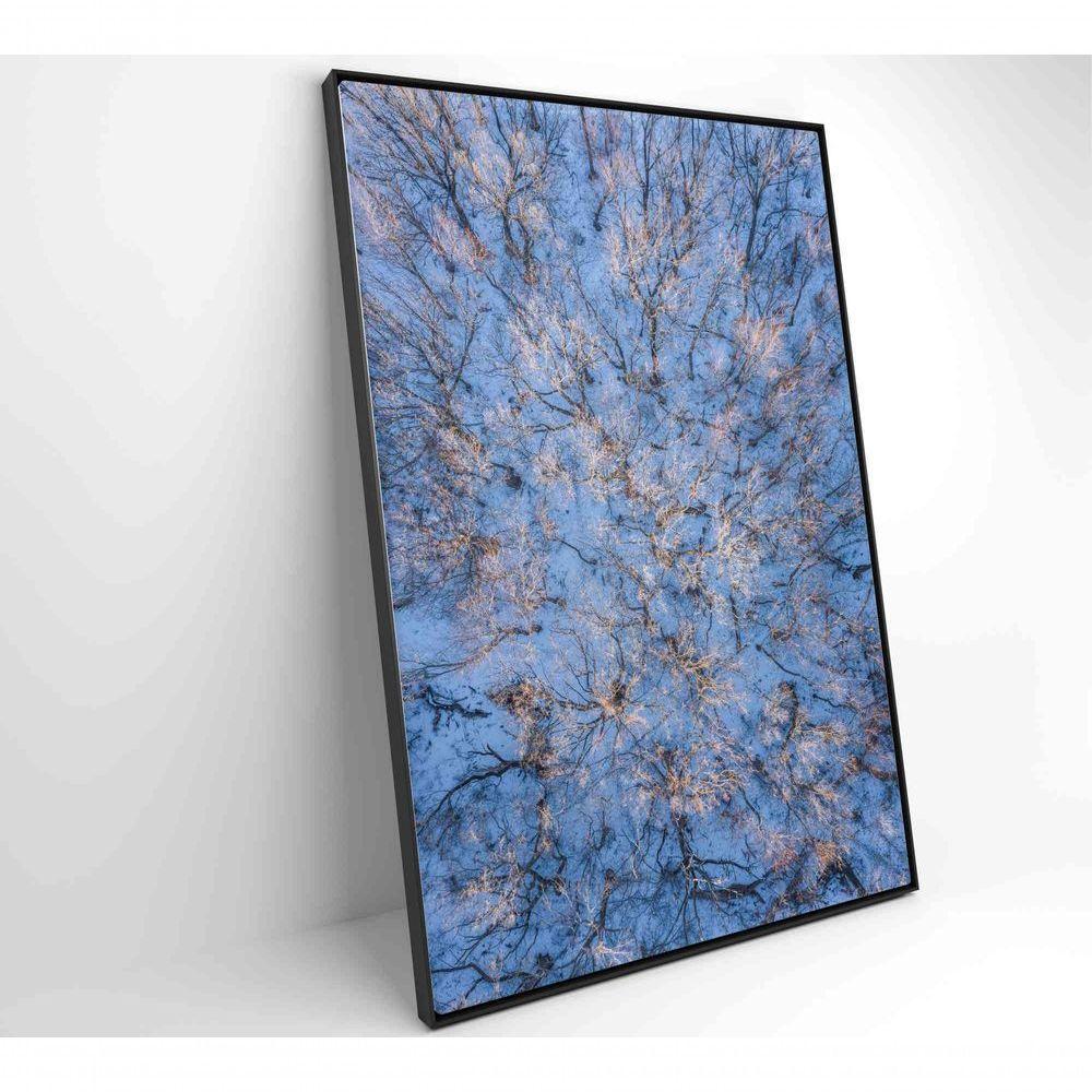Quadro árvores Secas Neve 80x120 Cm Vidro Impresso - 2