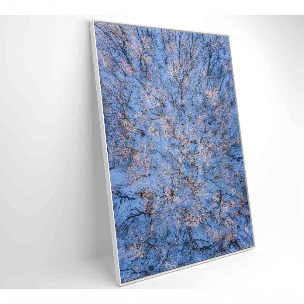 Quadro árvores Secas Neve 80x120 Cm Vidro Impresso - 8