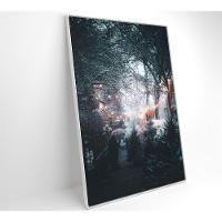 Quadro árvores Neve 80x120 Cm Tecido Canvas - 2