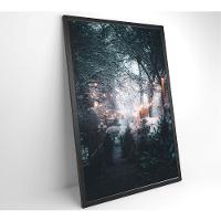 Quadro árvores Neve 80x120 Cm Tecido Canvas