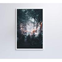 Quadro árvores Neve 80x120 Cm Tecido Canvas - 7