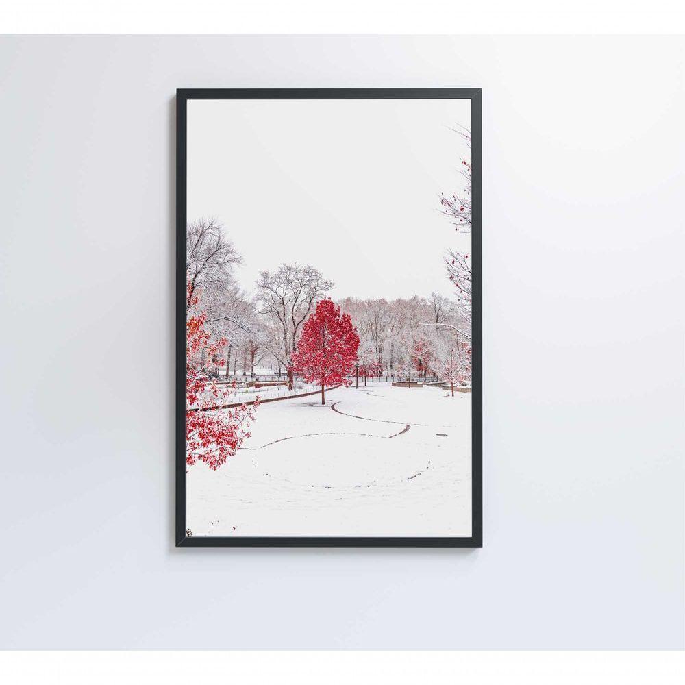 Quadro Arvore Vermelha 80x120 Cm Tecido Canvas - 3