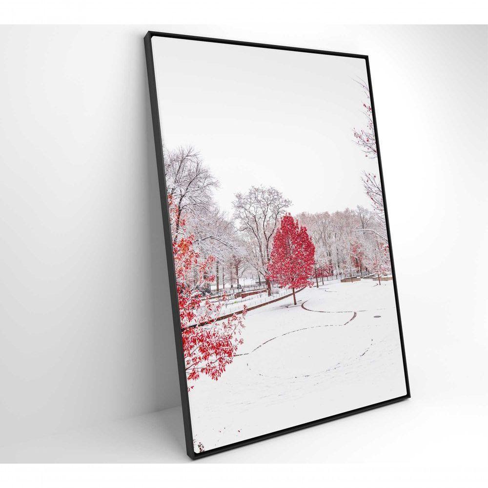 Quadro Arvore Vermelha 80x120 Cm Tecido Canvas - 6