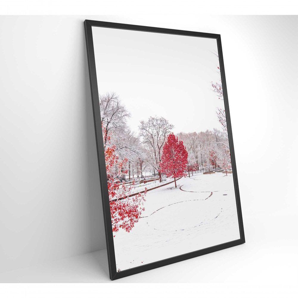 Quadro Arvore Vermelha 80x120 Cm Tecido Canvas - 8