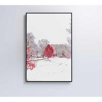 Quadro Arvore Vermelha 80x120 Cm Tecido Canvas - 1